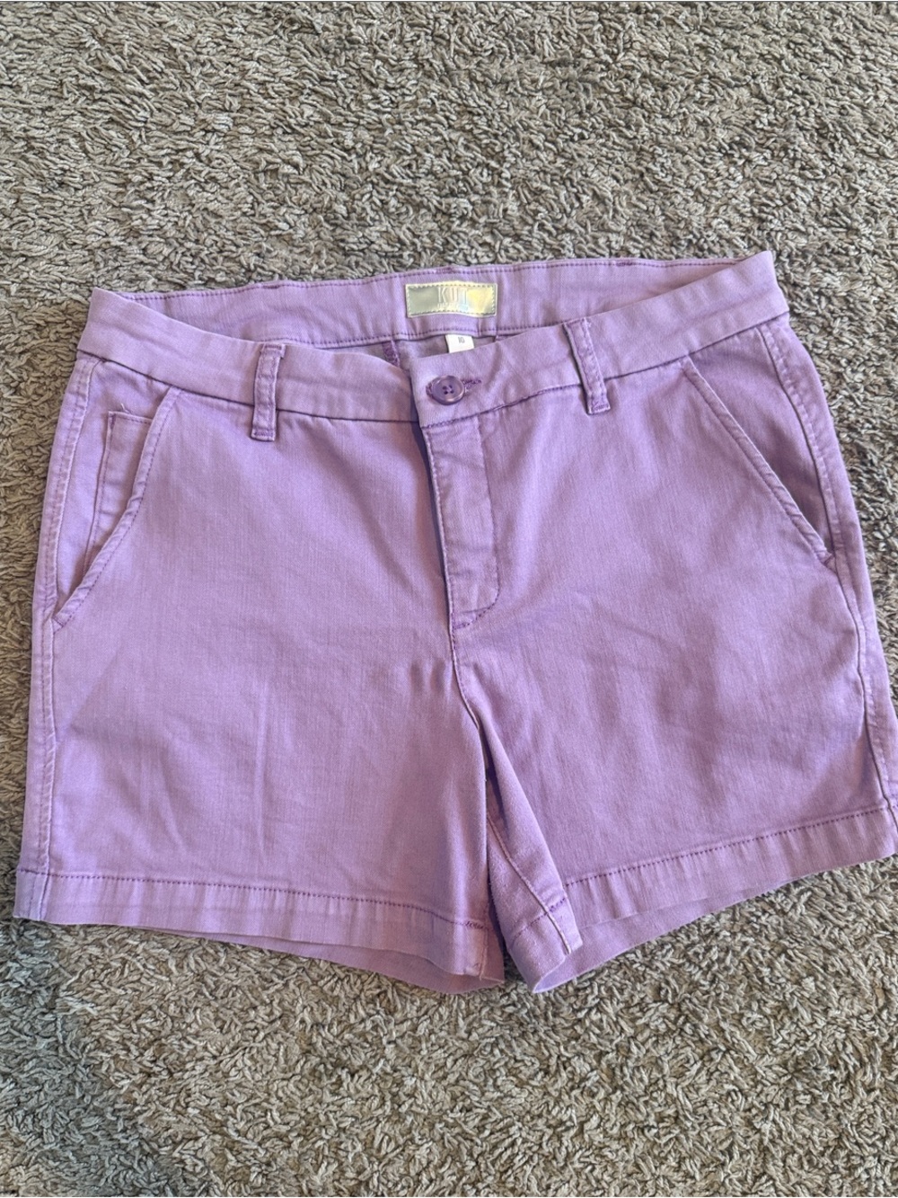 Kut from the Kloth Lavender Cotton Chino Shorts